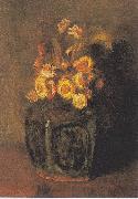 Vincent Van Gogh Ginger Pot with chrysanthemums France oil painting artist